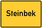 Place name sign Steinbek