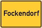 Place name sign Fockendorf