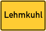 Place name sign Lehmkuhl