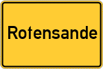 Place name sign Rotensande