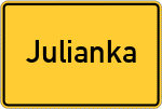 Place name sign Julianka