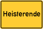 Place name sign Heisterende, Holstein