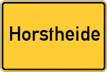Place name sign Horstheide, Holstein