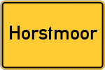 Place name sign Horstmoor, Holstein
