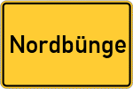Place name sign Nordbünge