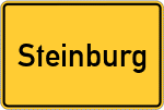 Place name sign Steinburg, Holstein