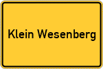 Place name sign Klein Wesenberg