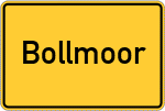 Place name sign Bollmoor