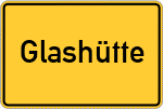 Place name sign Glashütte, Kreis Stormarn