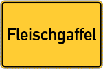 Place name sign Fleischgaffel, Kreis Stormarn
