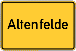 Place name sign Altenfelde, Kreis Stormarn