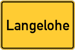 Place name sign Langelohe