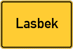 Place name sign Lasbek, Gut;Lasbek, Gut, Kreis Stormarn
