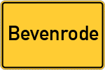 Place name sign Bevenrode