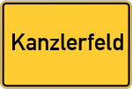 Place name sign Kanzlerfeld