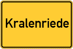 Place name sign Kralenriede