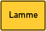Place name sign Lamme