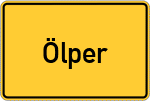 Place name sign Ölper