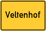 Place name sign Veltenhof