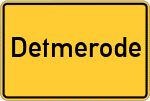 Place name sign Detmerode