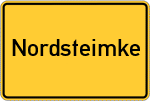 Place name sign Nordsteimke