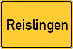 Place name sign Reislingen
