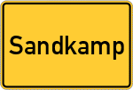 Place name sign Sandkamp