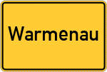 Place name sign Warmenau