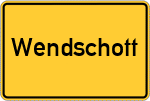 Place name sign Wendschott