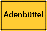 Place name sign Adenbüttel