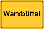 Place name sign Warxbüttel