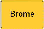Place name sign Brome