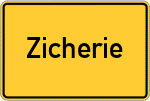 Place name sign Zicherie
