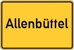 Place name sign Allenbüttel