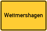 Place name sign Wettmershagen