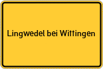 Place name sign Lingwedel bei Wittingen, Niedersachsen
