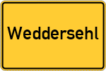 Place name sign Weddersehl