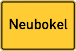 Place name sign Neubokel