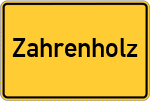 Place name sign Zahrenholz