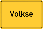 Place name sign Volkse, Kreis Gifhorn