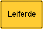 Place name sign Leiferde