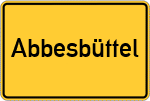 Place name sign Abbesbüttel