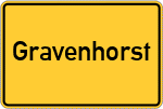 Place name sign Gravenhorst