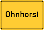 Place name sign Ohnhorst