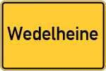Place name sign Wedelheine