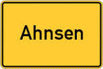 Place name sign Ahnsen, Kreis Gifhorn
