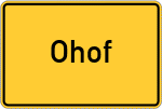 Place name sign Ohof