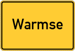 Place name sign Warmse