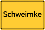 Place name sign Schweimke