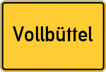 Place name sign Vollbüttel
